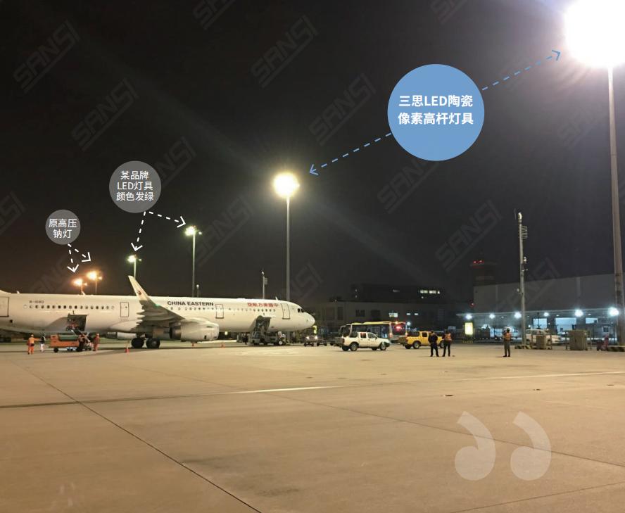 精準(zhǔn)配光,重塑機(jī)坪照度標(biāo)準(zhǔn),三思LED高桿燈,如何實(shí)現(xiàn)“類白晝”可見度
